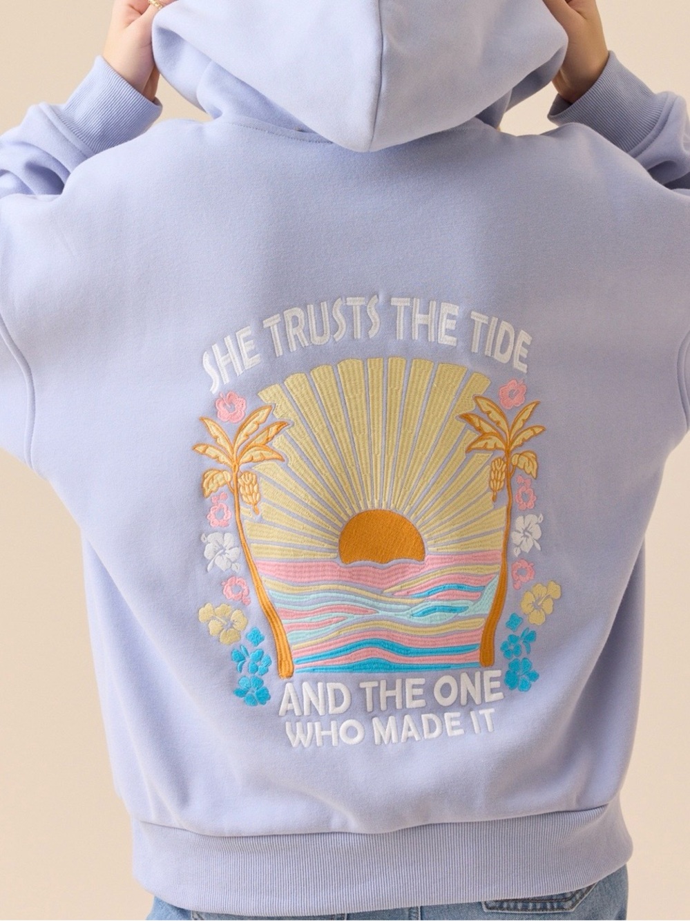 NEW Altar’d State She Trusts The Tide Embroidered Hoodie Size S & 2XL Available